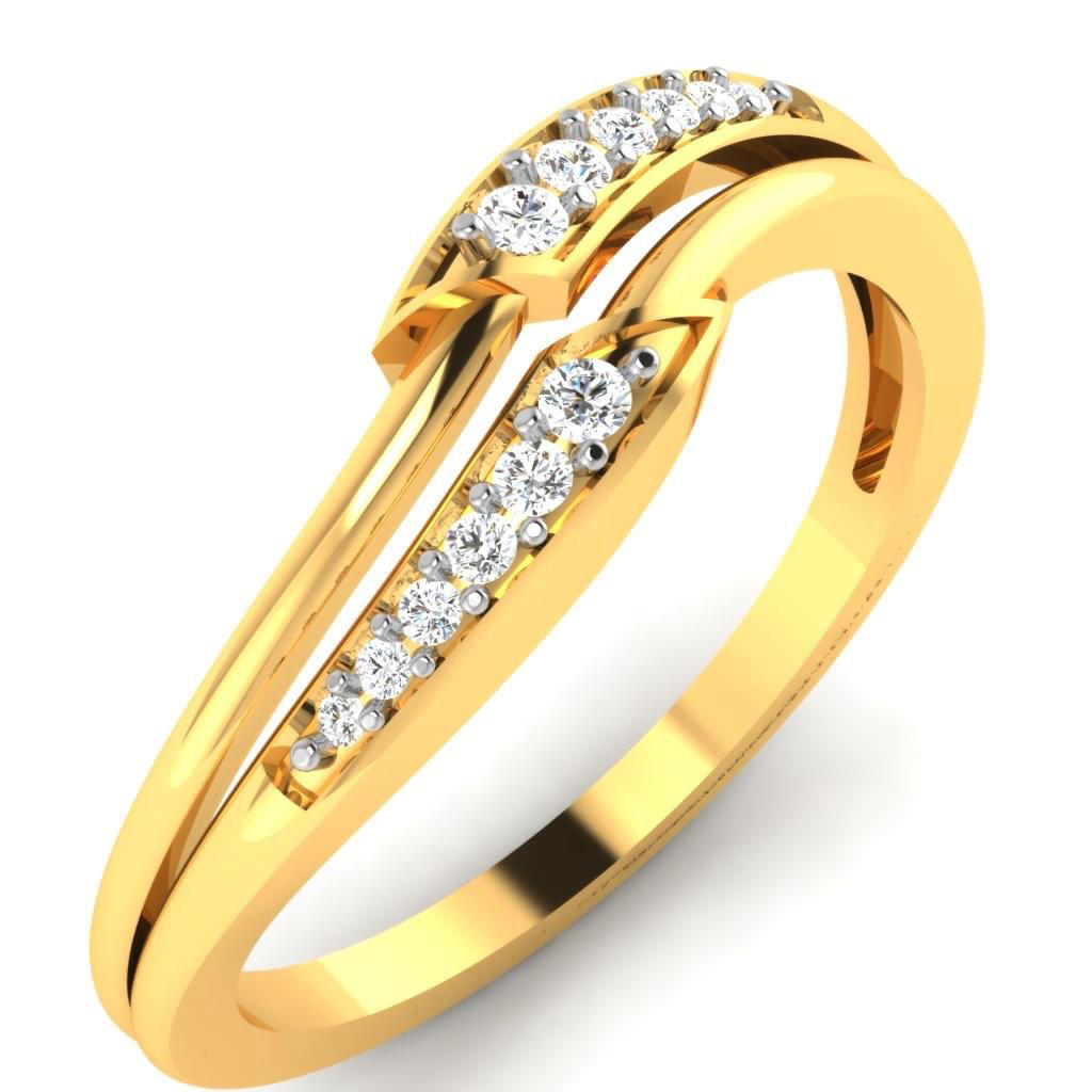 22k Gold white stone Fancy Rings