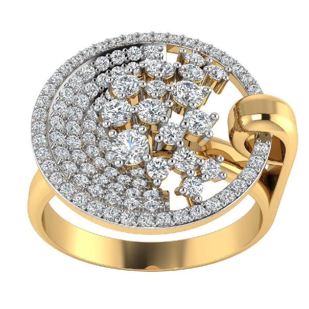 22K Gold Sunshine Diamond Ring JJJGR58