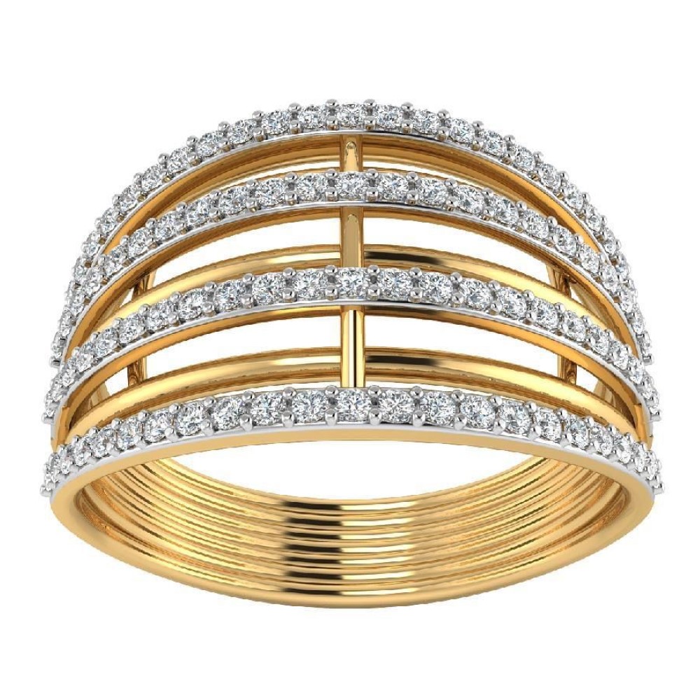 22K Gold Dazzling Diamond Ring JJJGR52