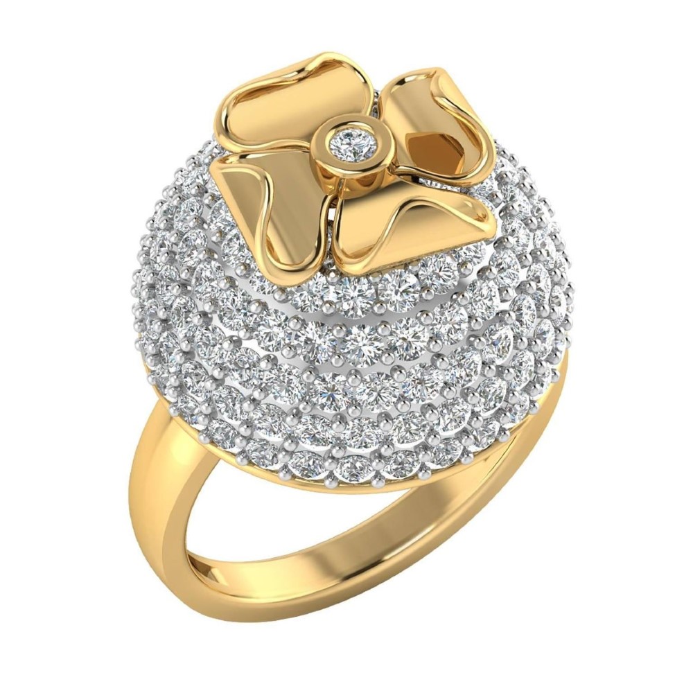 22K Gold Gorgeous Design Diamond Ring JJJGR41