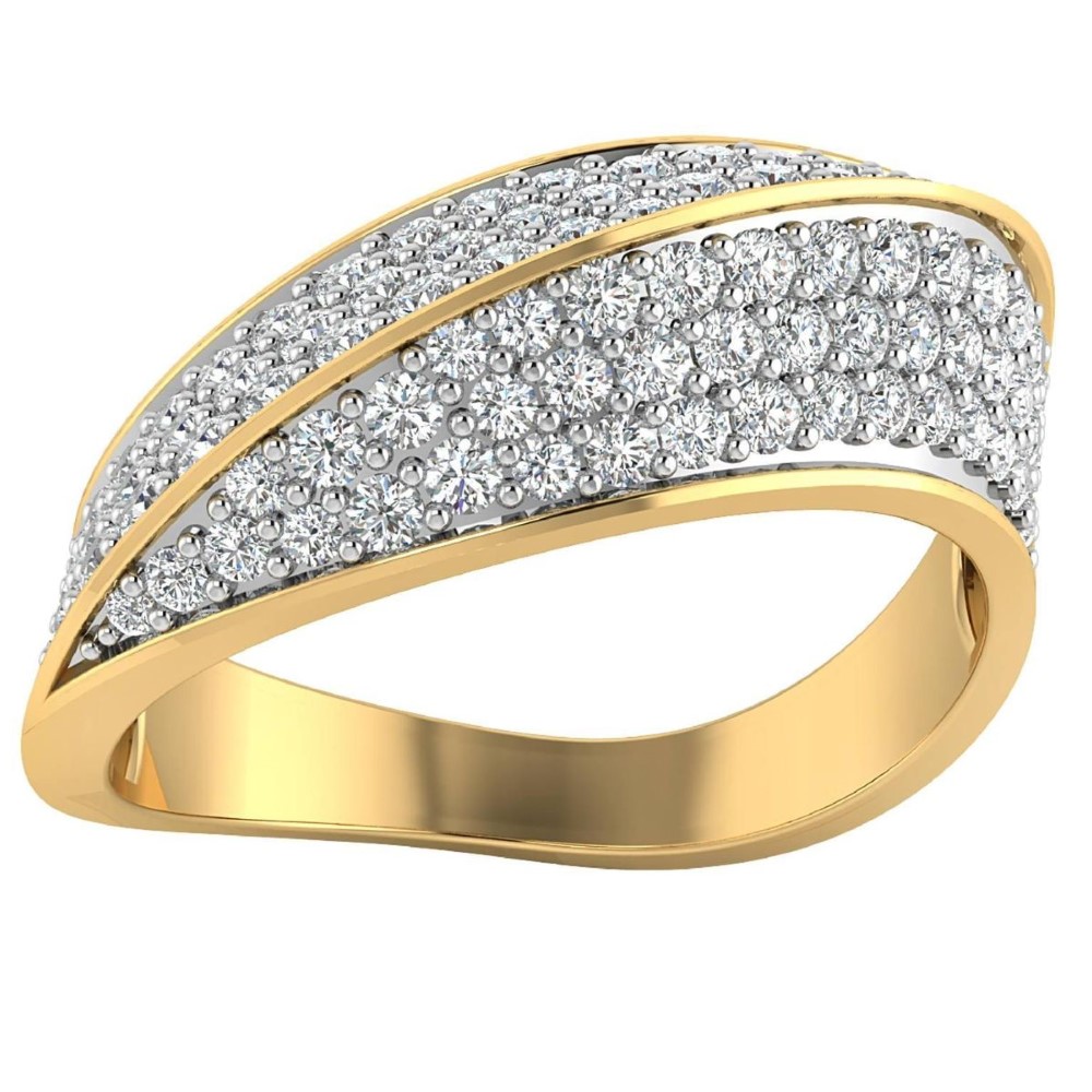 22K Gold Designer Diamond Ring JJJGR38