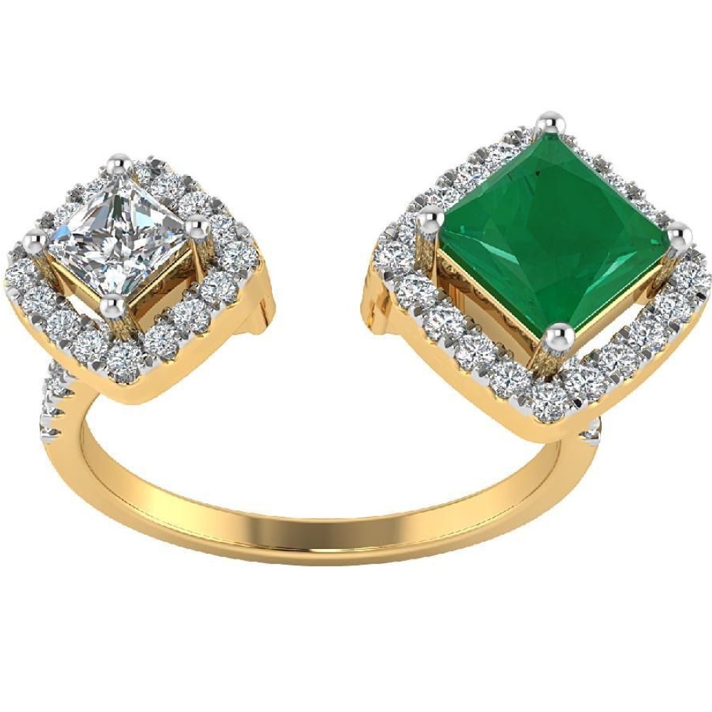 22K Gold Simple Diamond Ring JJJGR37