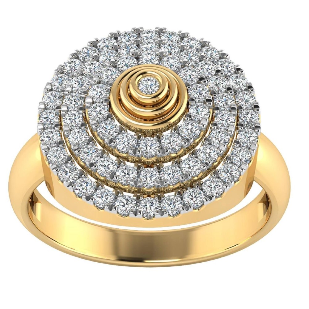 22K Gold Elegant Design Diamond Ring JJJGR35