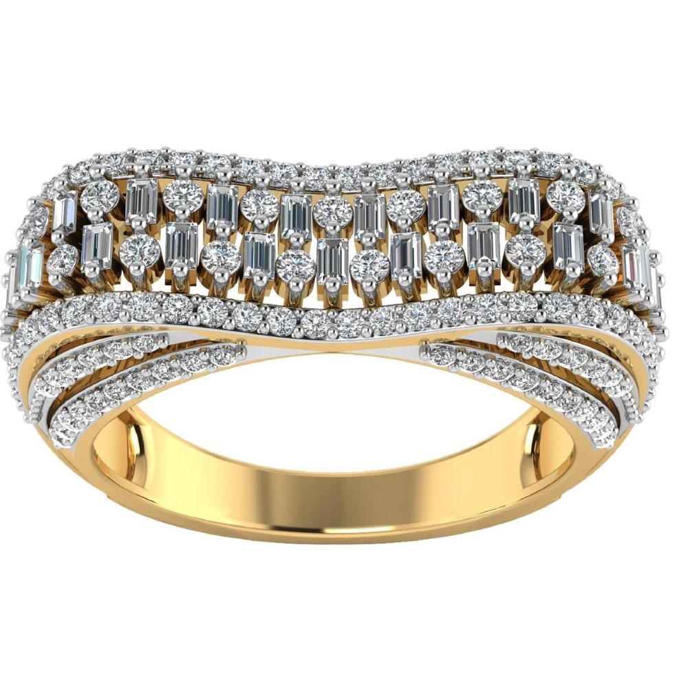 22K Gold Sparkling Diamond Ring JJJGR33
