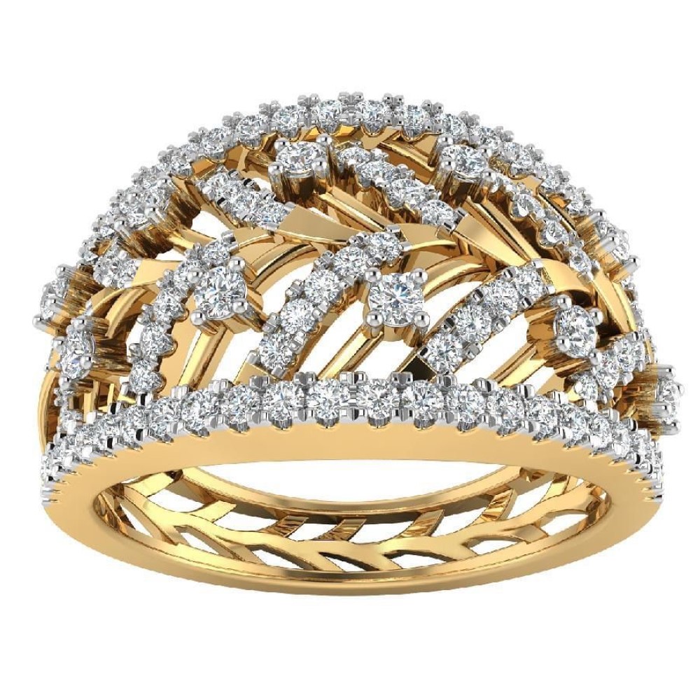 22K Gold Dazzling Diamond Ring JJJGR26