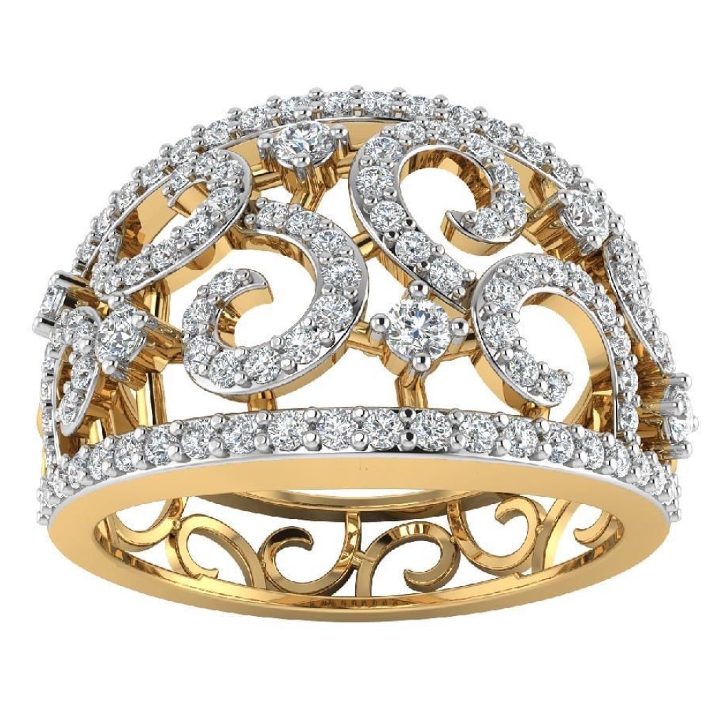 22K Gold Cocktail Diamond Ring JJJGR48