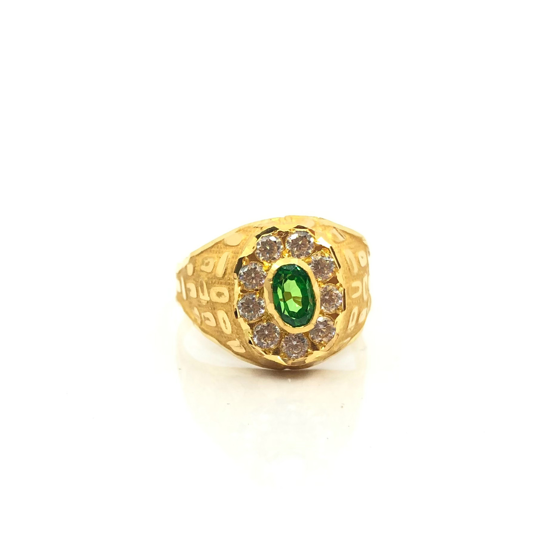 22K Gold Sparkling Rings JJJGR12