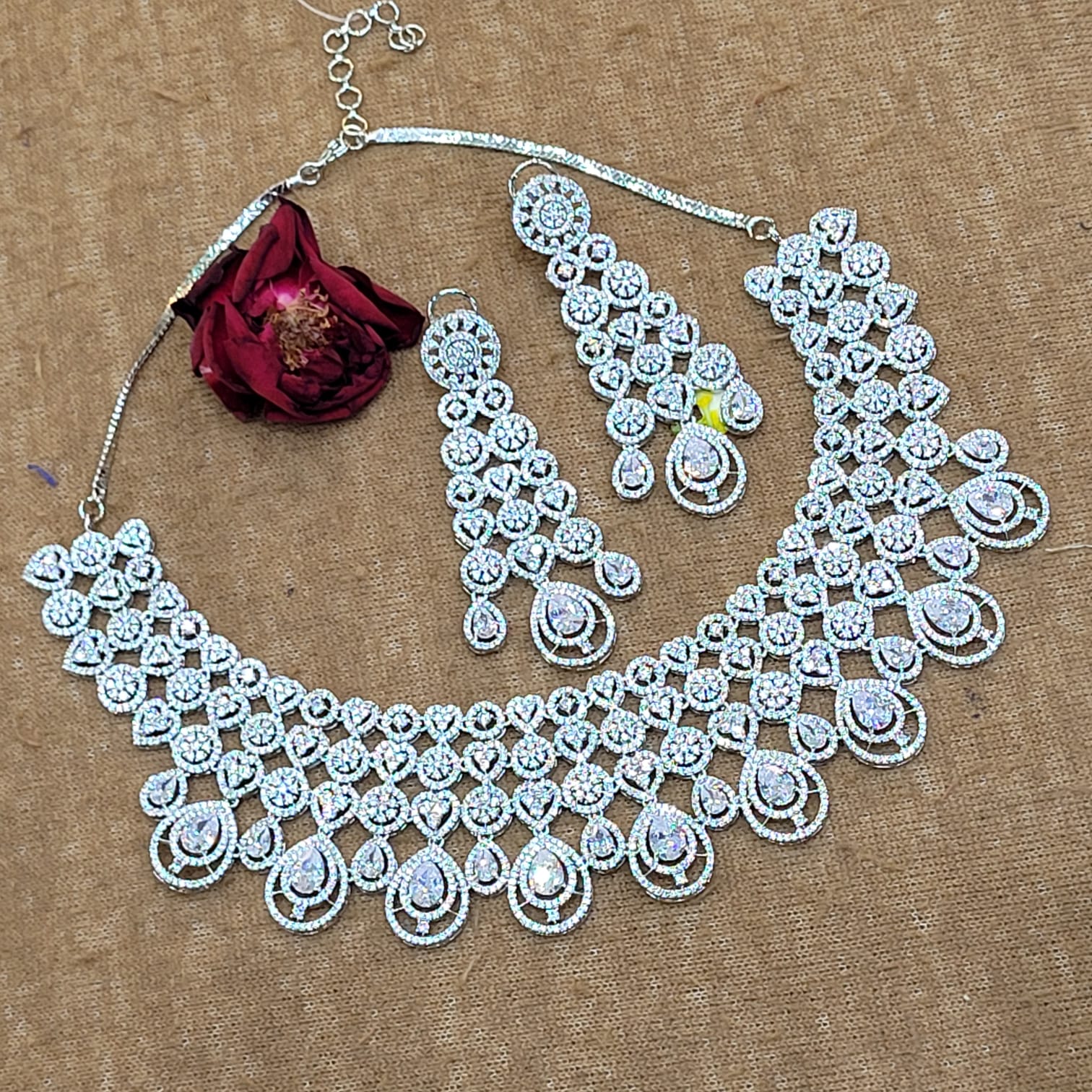 Elegant Diamond Necklace Set