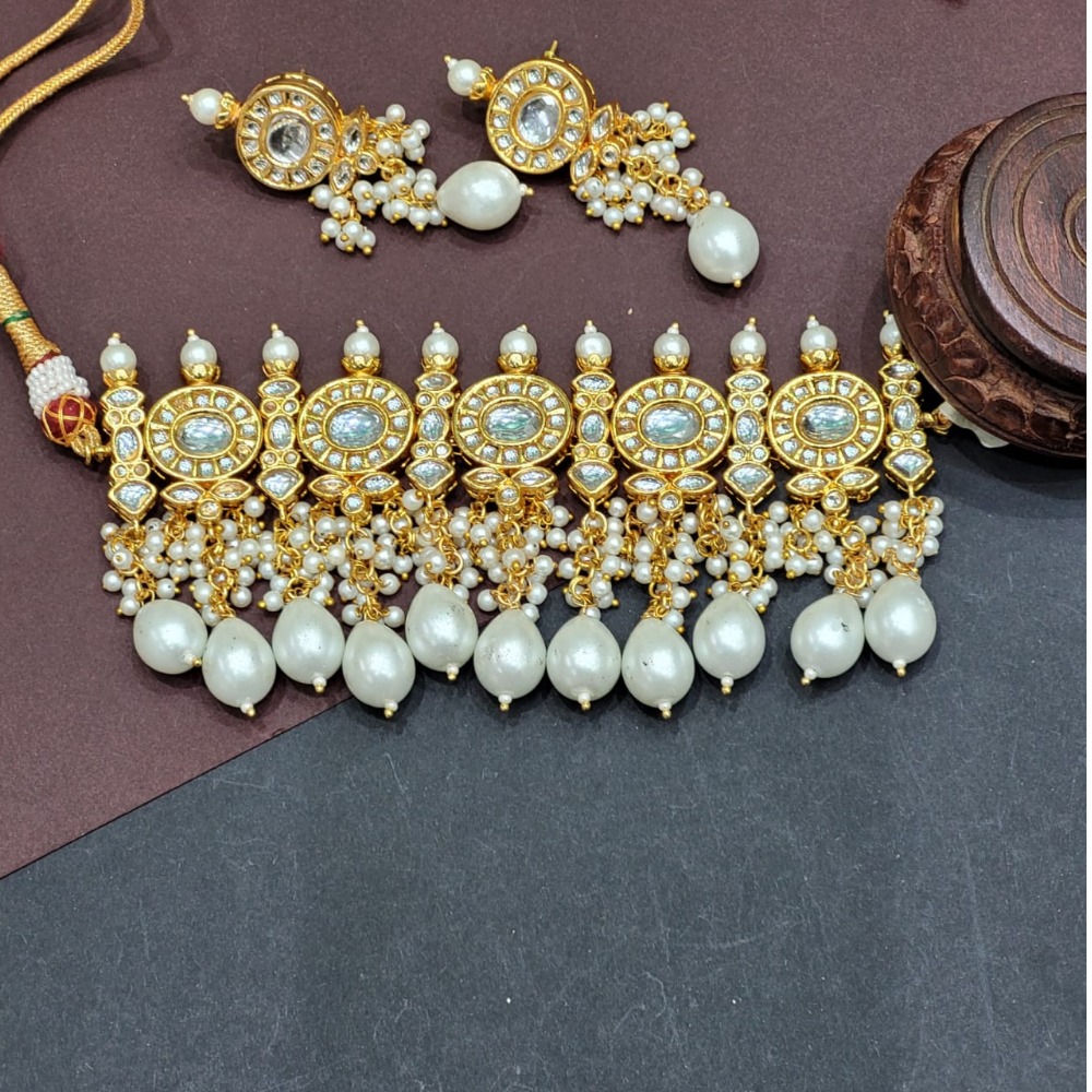 Stone design necklace set sjns030