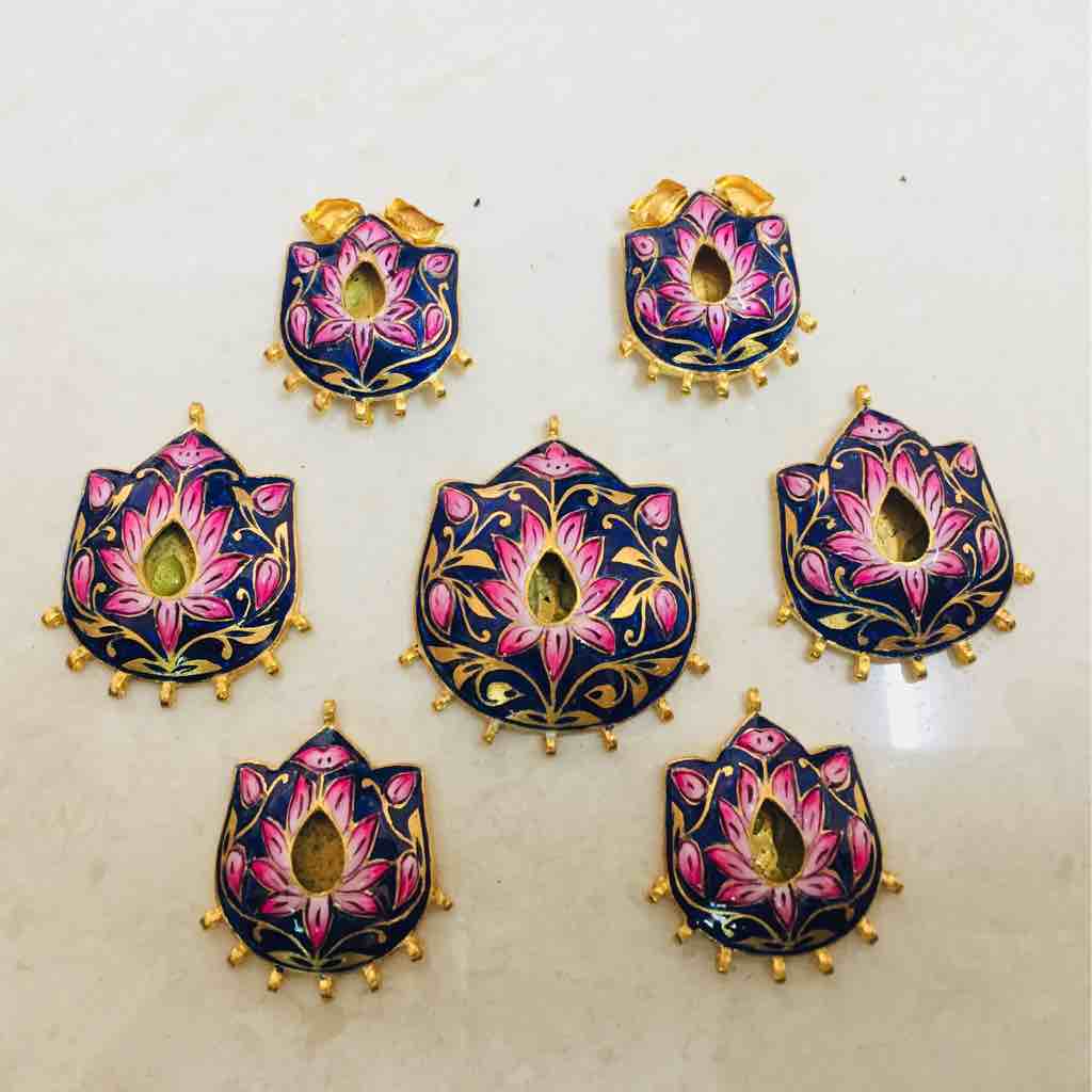 Gold Ladies Meenakari Antique Bikaneri Pendant
