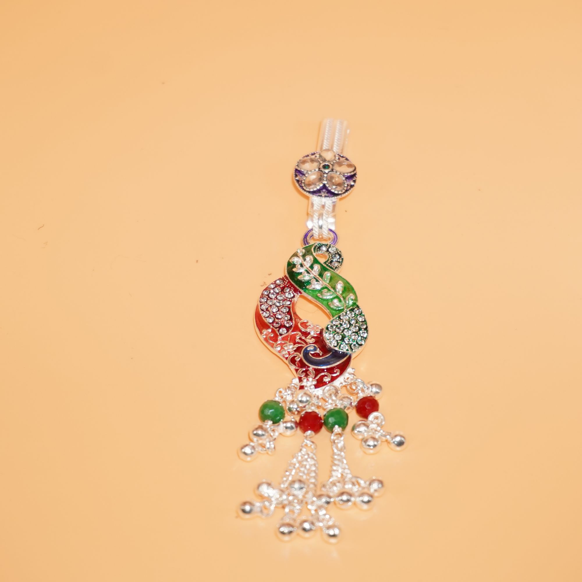 Silver Colorful Meenakari Juda