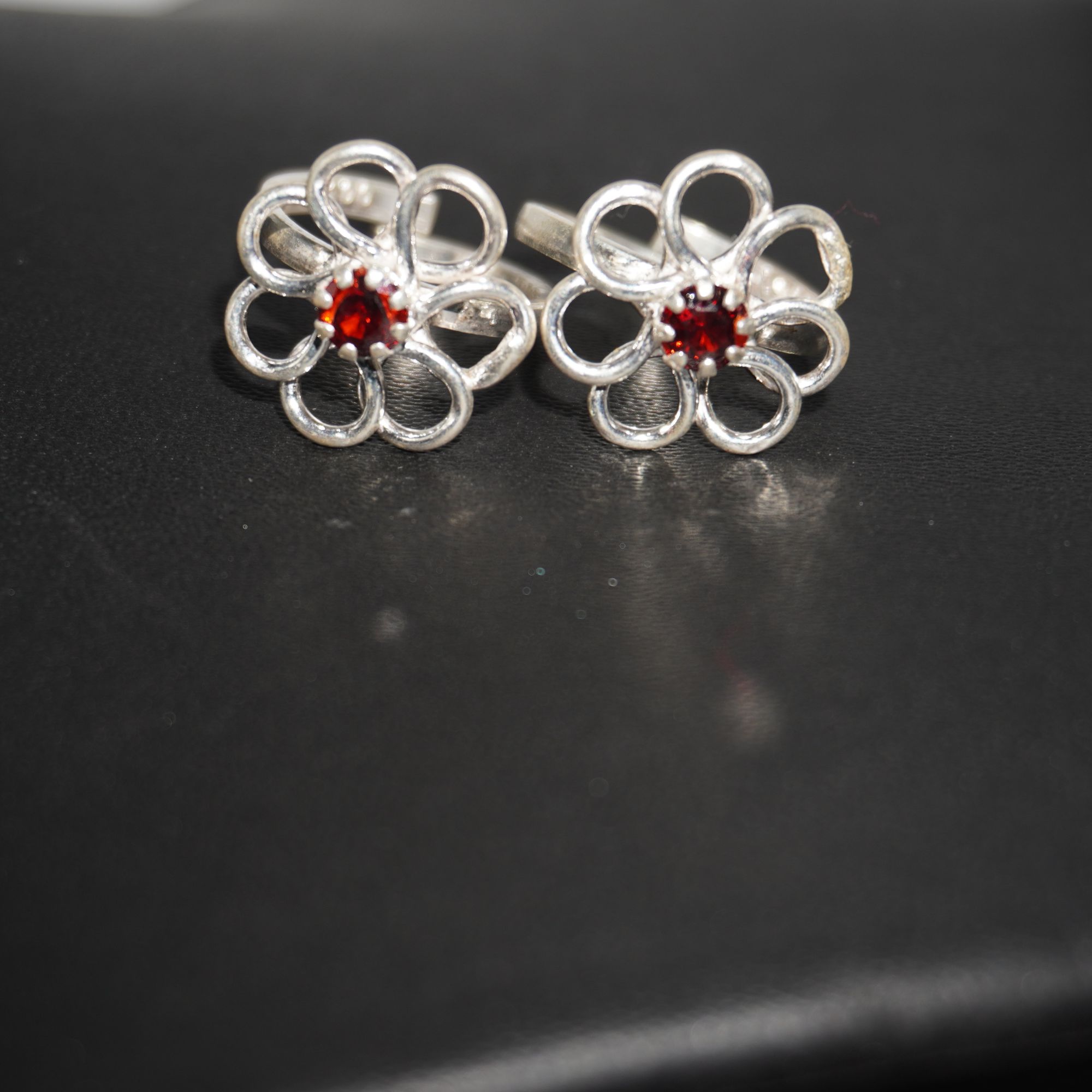 925 Silver Fancy Flower Design Toe Ring 149R255