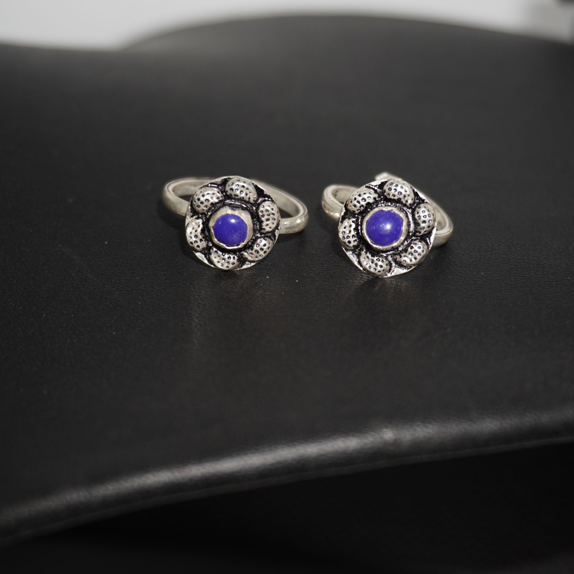 925 Silver Delicate Color Stone Toe Ring 124R243