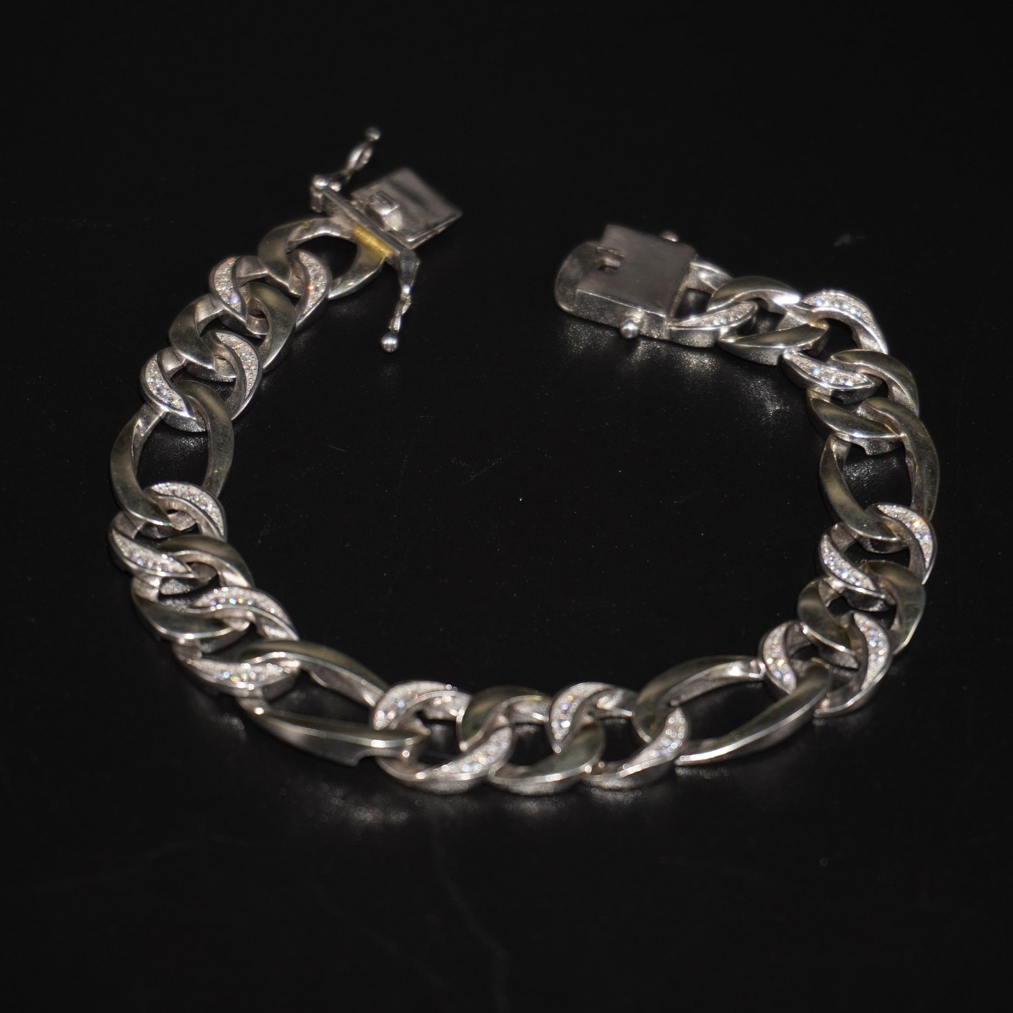 925 Silver Fancy Mens Bracelet 164R47