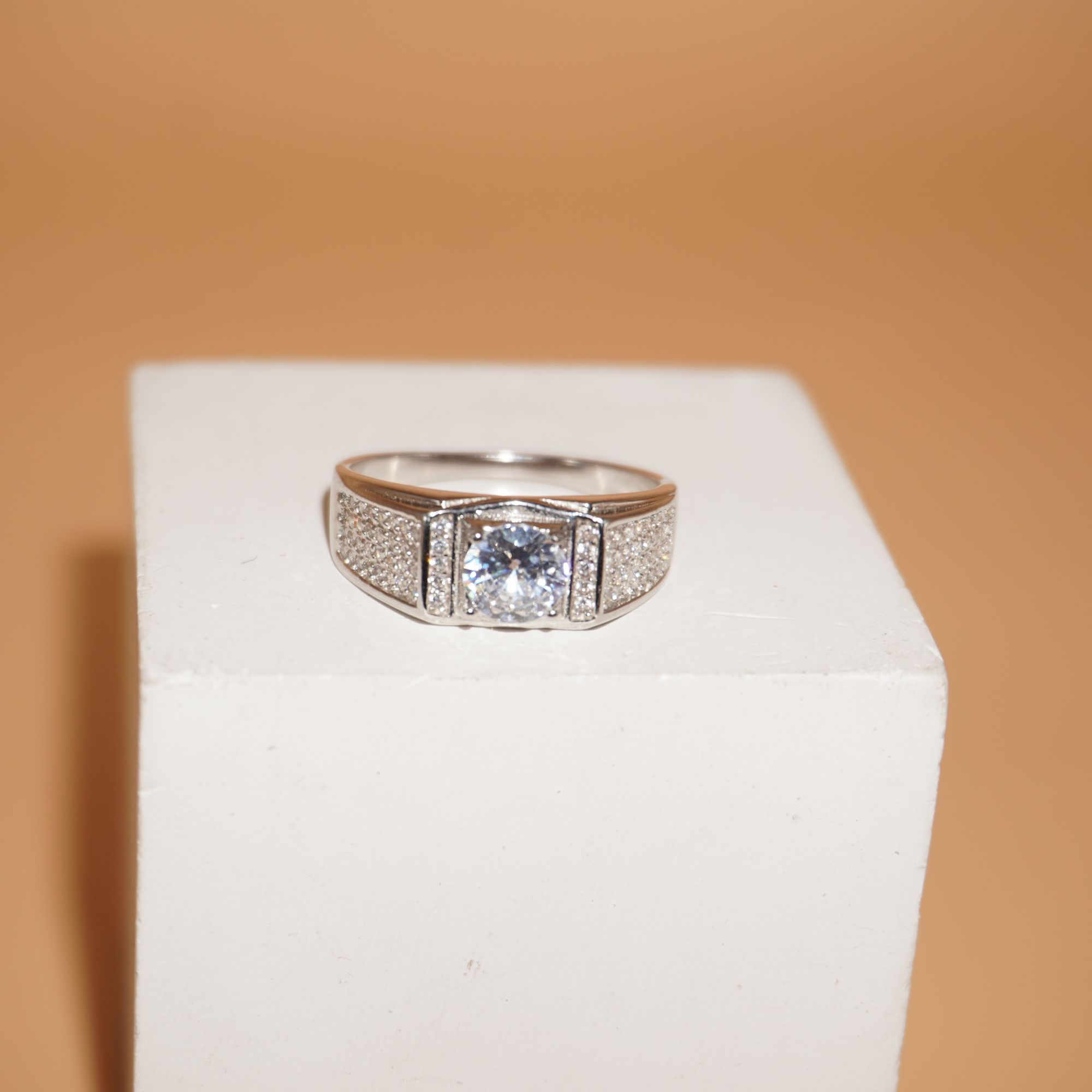925 Silver Delicate Engagement Ring 723R34