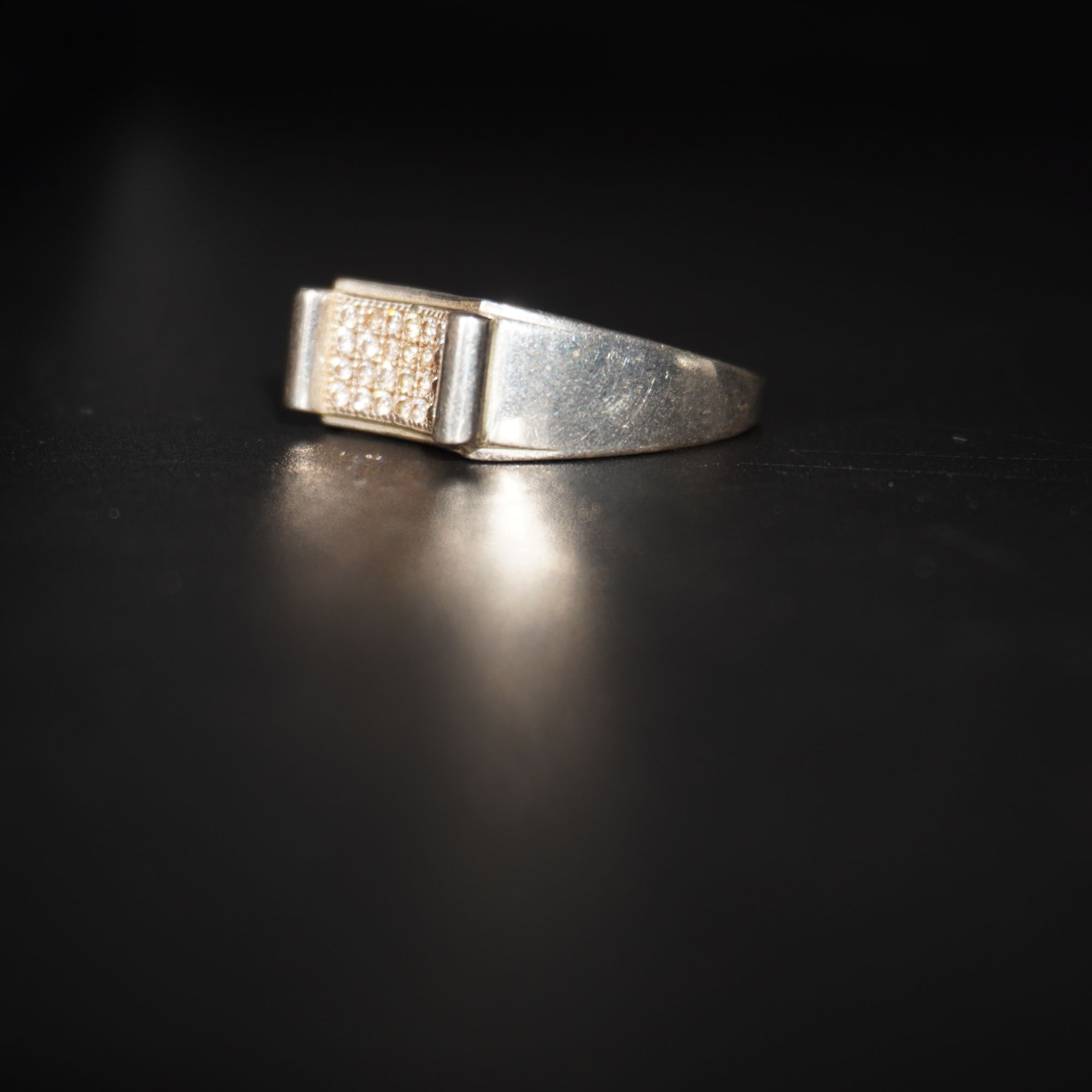 925 Silver Lightweight Diamond Men Ring