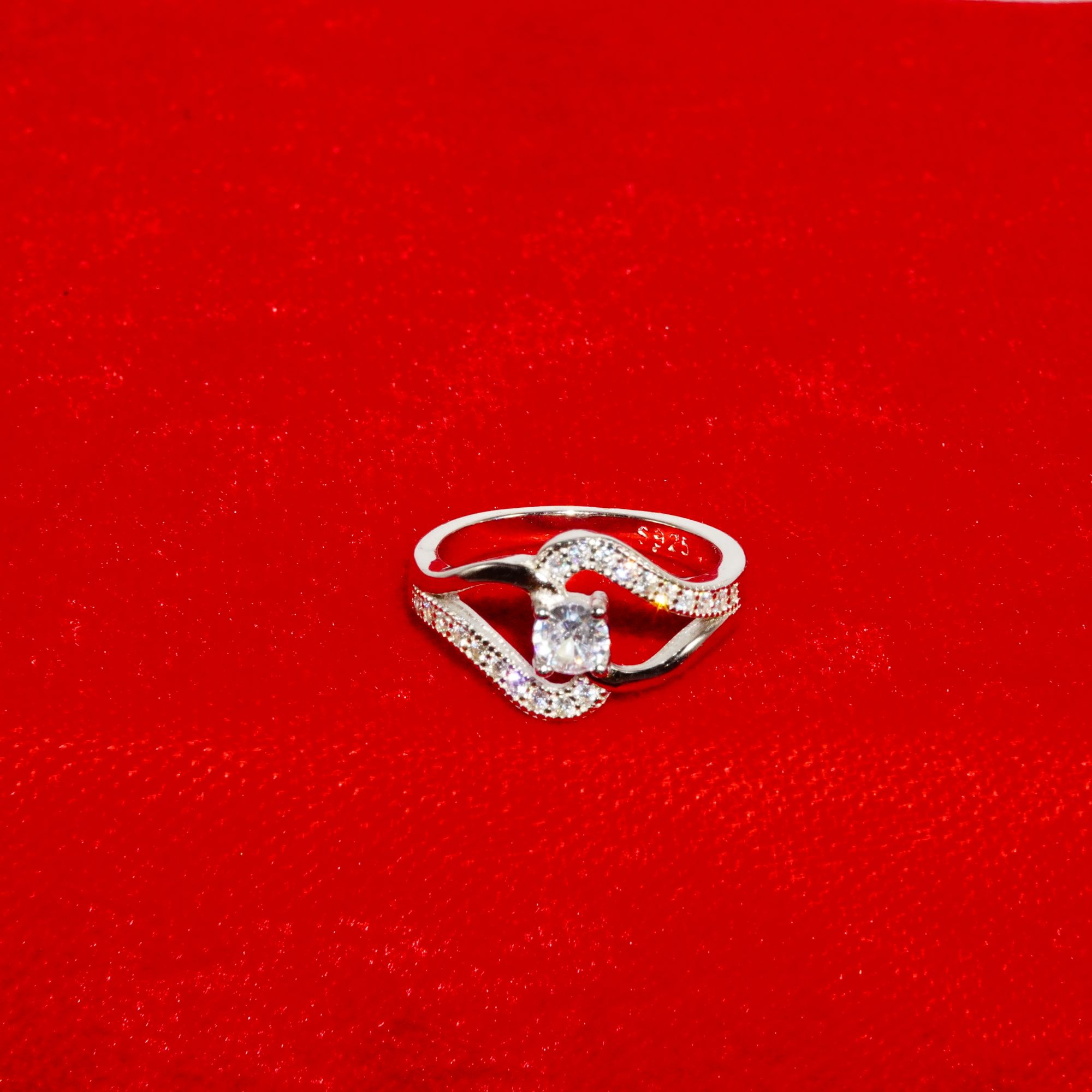 925 Silver Unique Color Stone Ring 763R13