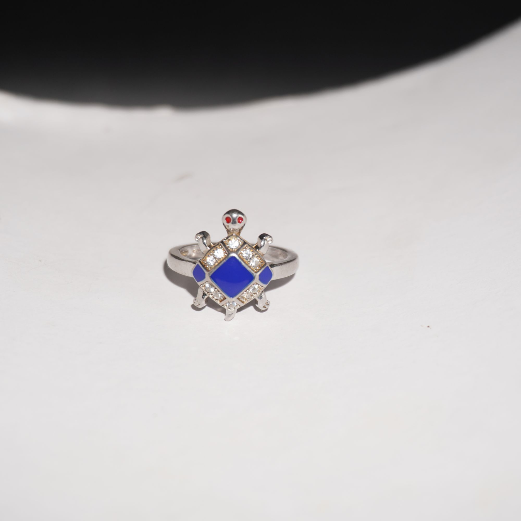 925 Silver Lightweight Color Stone Ring 216R7