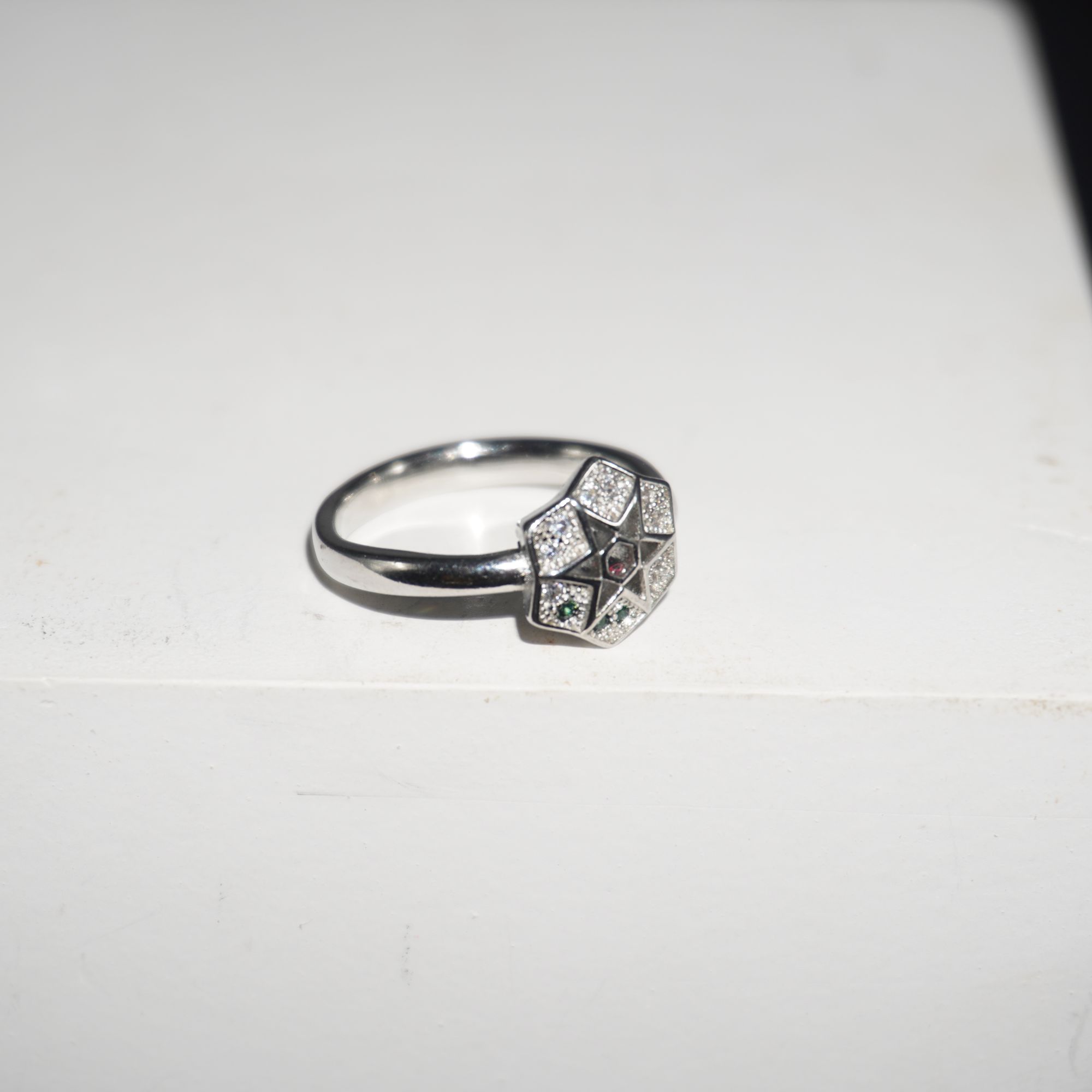 925 Silver Classic AD Diamond Ring 875R12