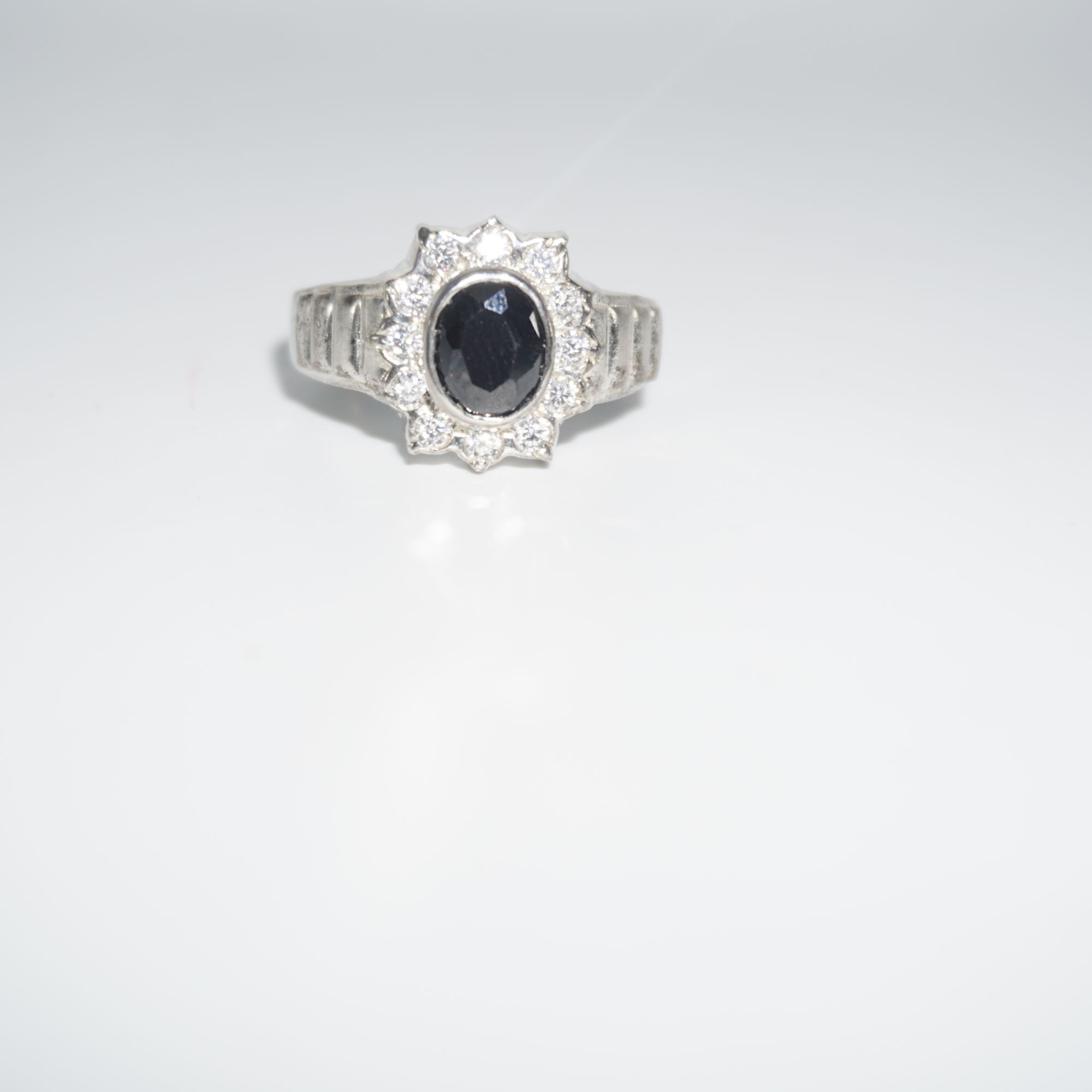 925 Silver Modern Plain Gold Ring 195R365