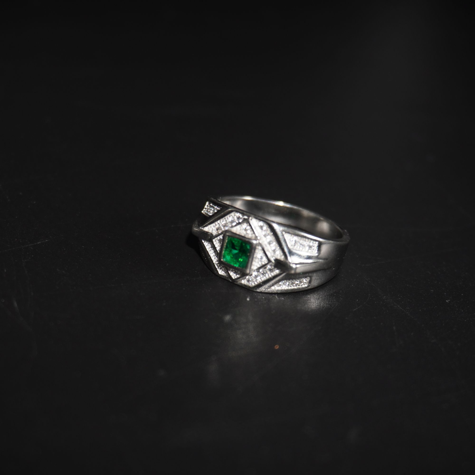 925 Silver Modern Plain Gold Ring 720R14