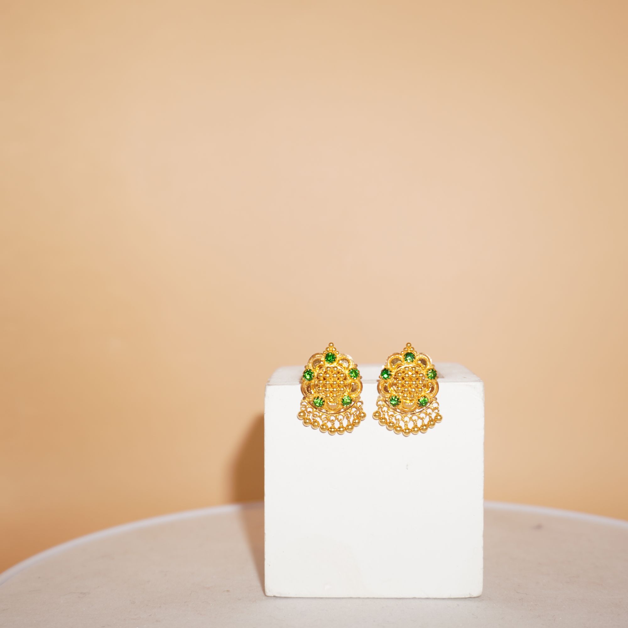 22k Gold Handmade Tops Earrings 697R128