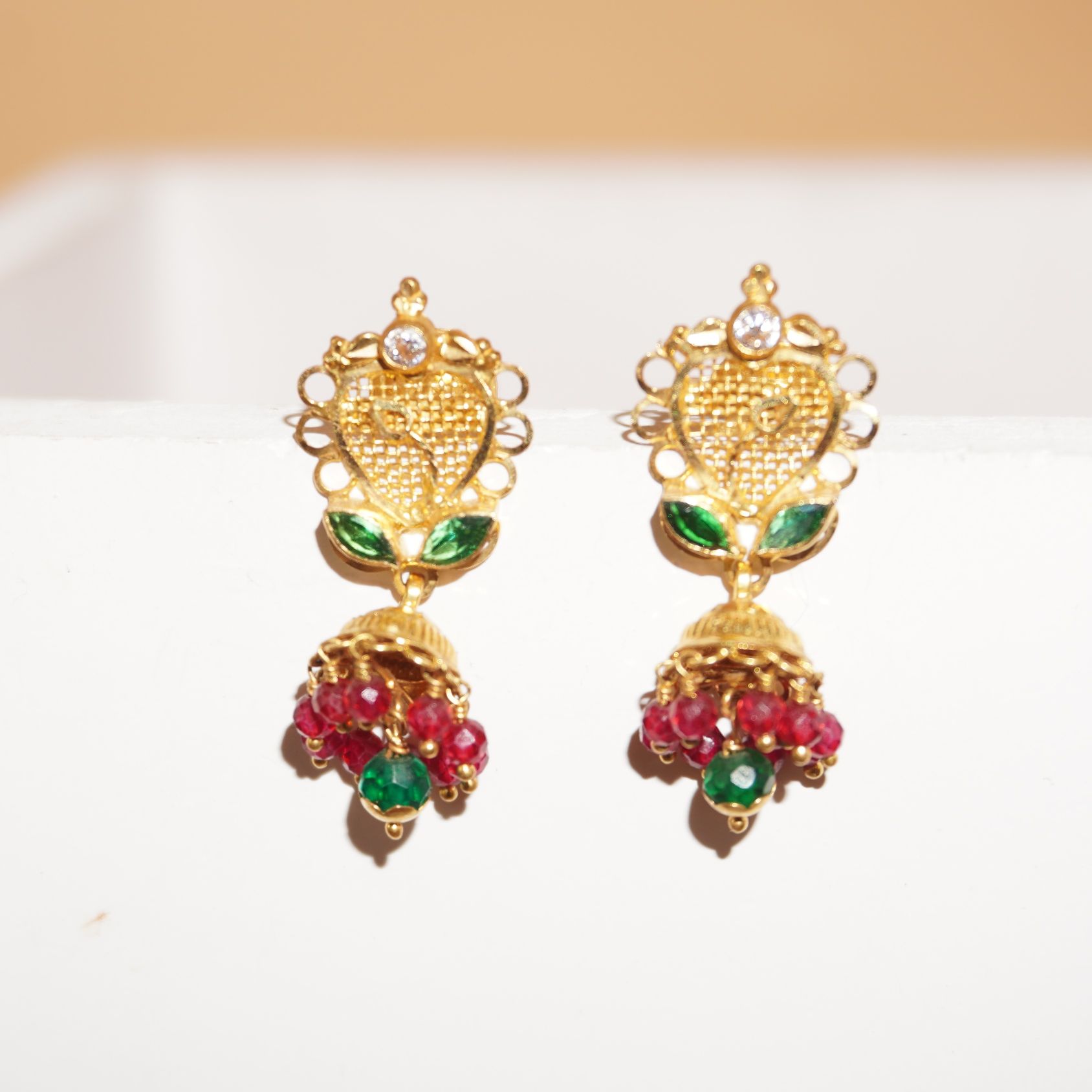 22k Gold Grand Plain Earrings 41R69