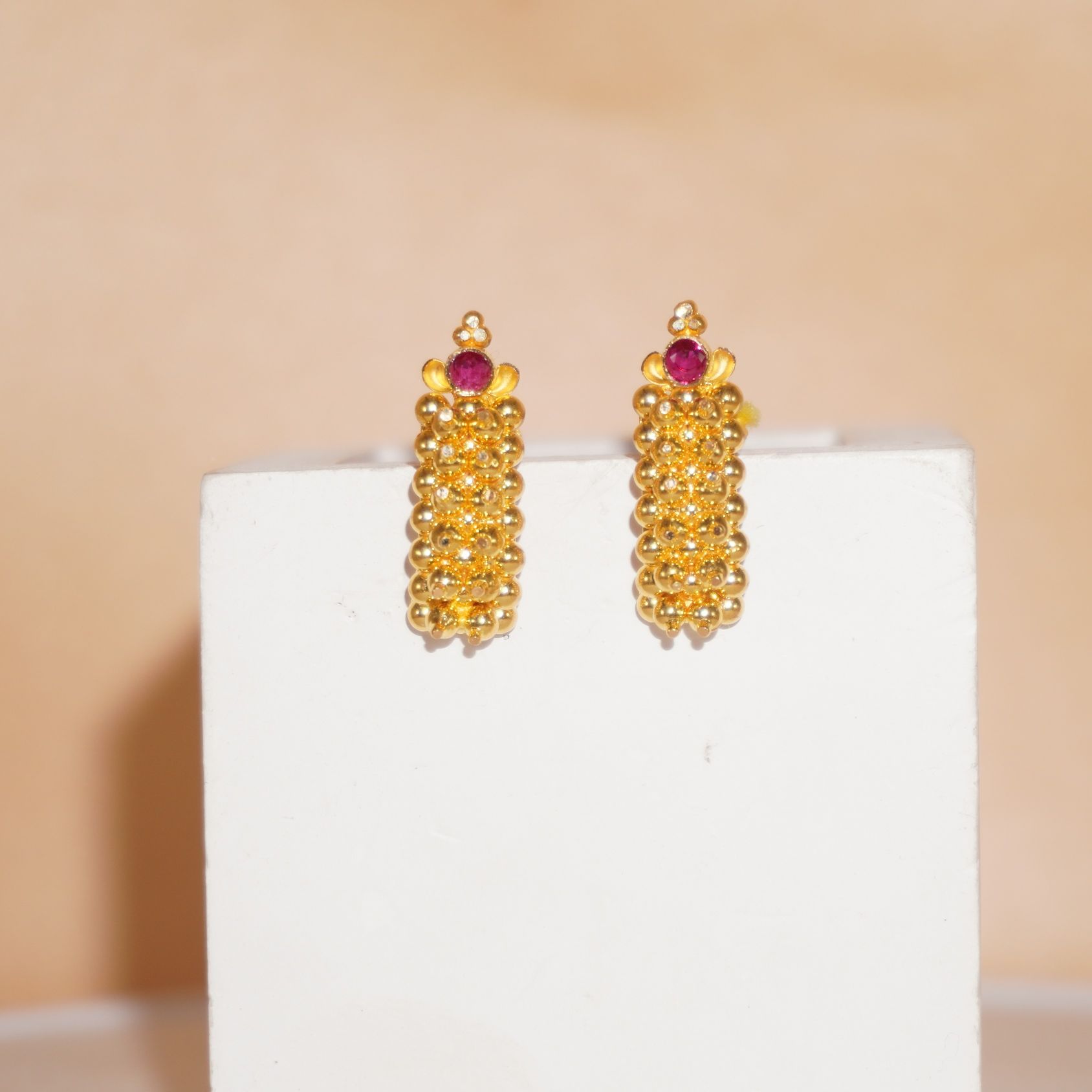22k Gold Modern Latkan Earrings 600R70