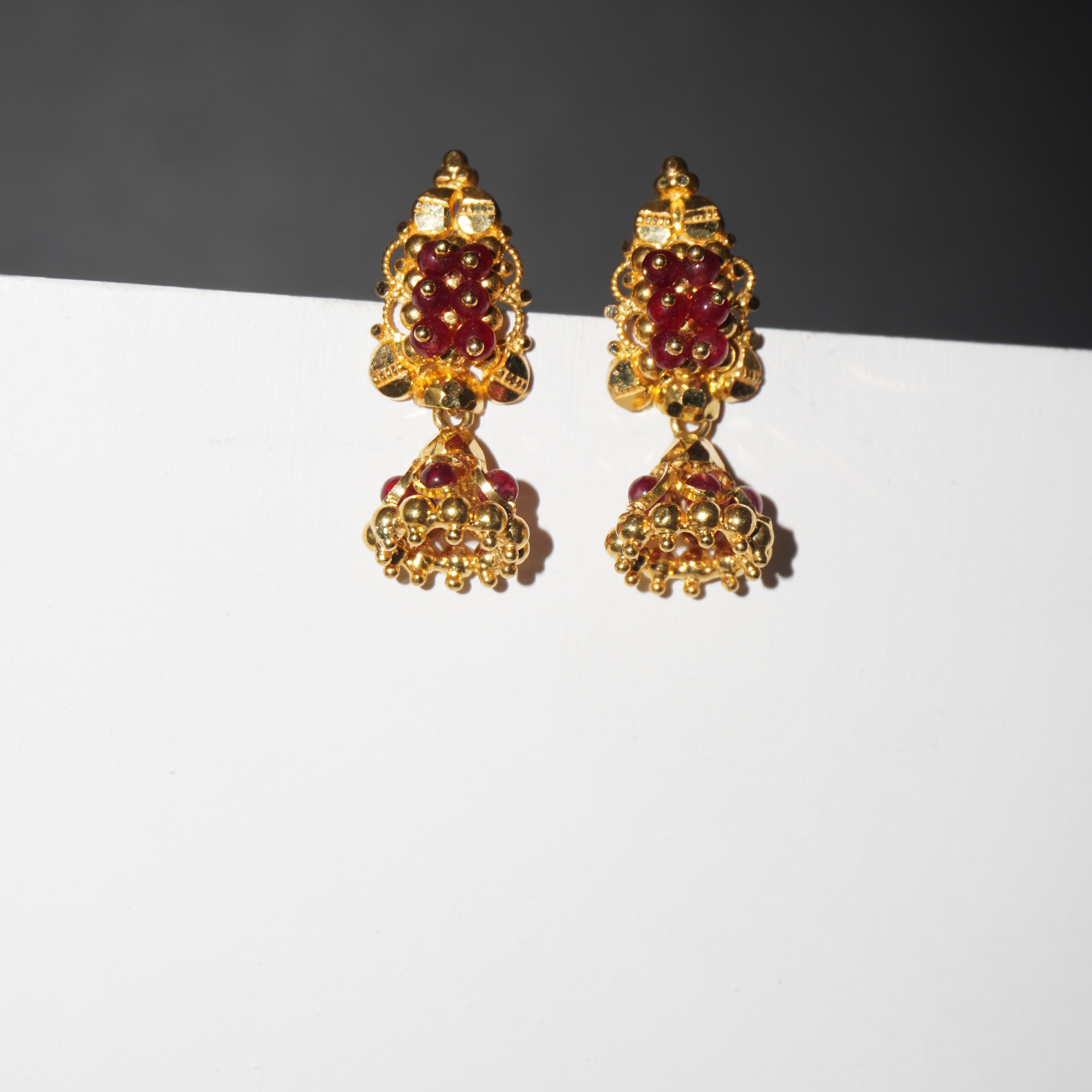 22K Gold Hanging Earrings