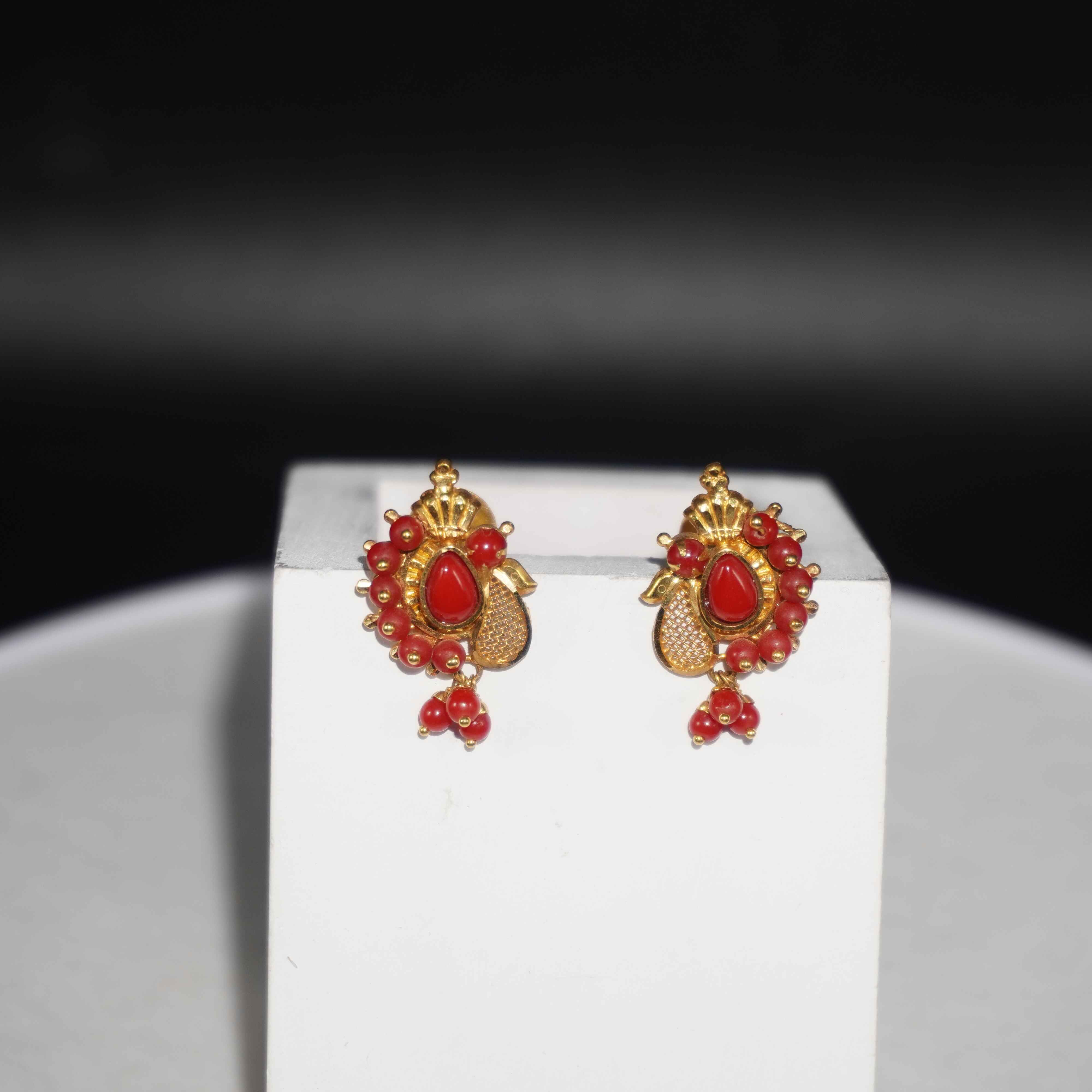 22K Gold Hanging Earrings