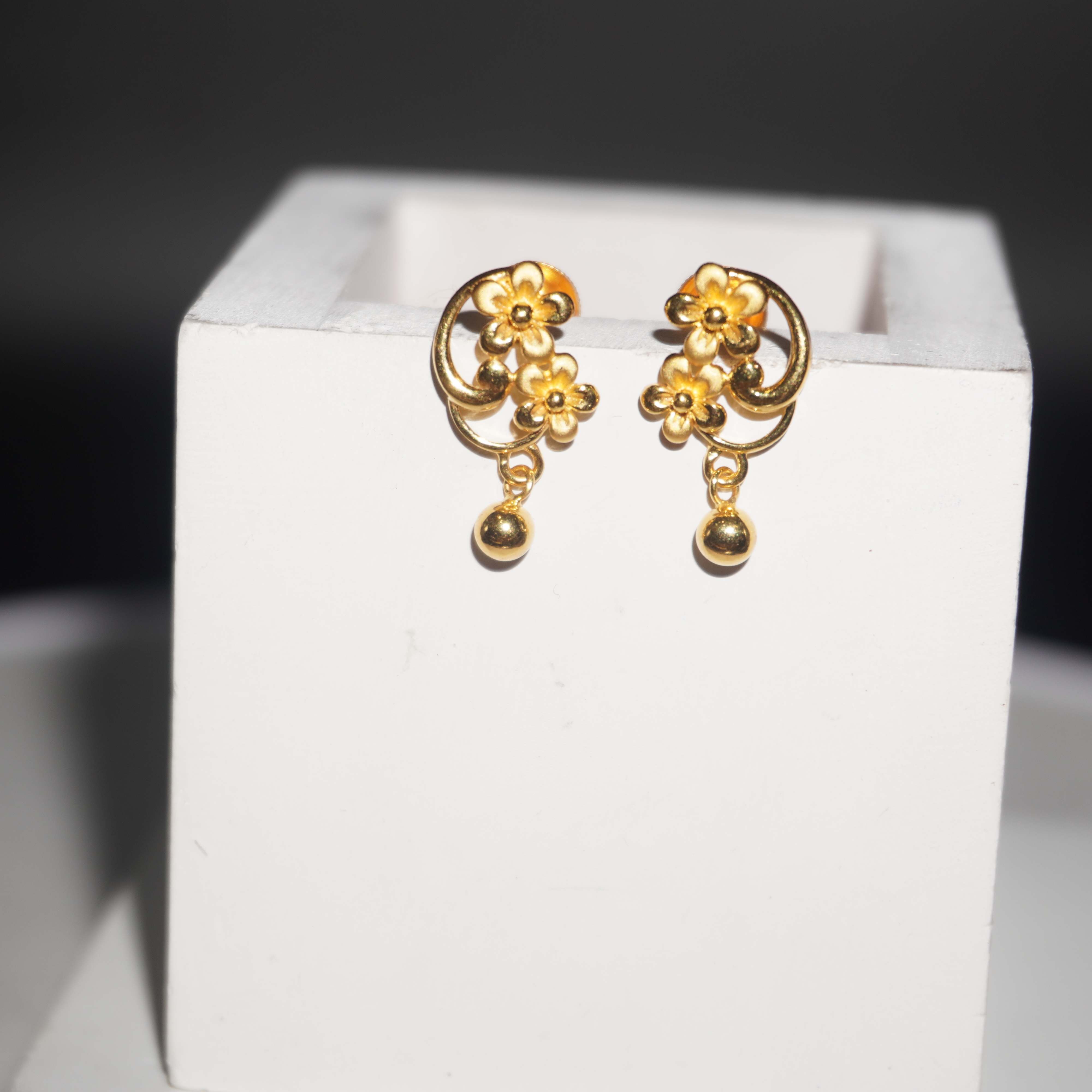 Gold Grand Plain Earrings 36R493
