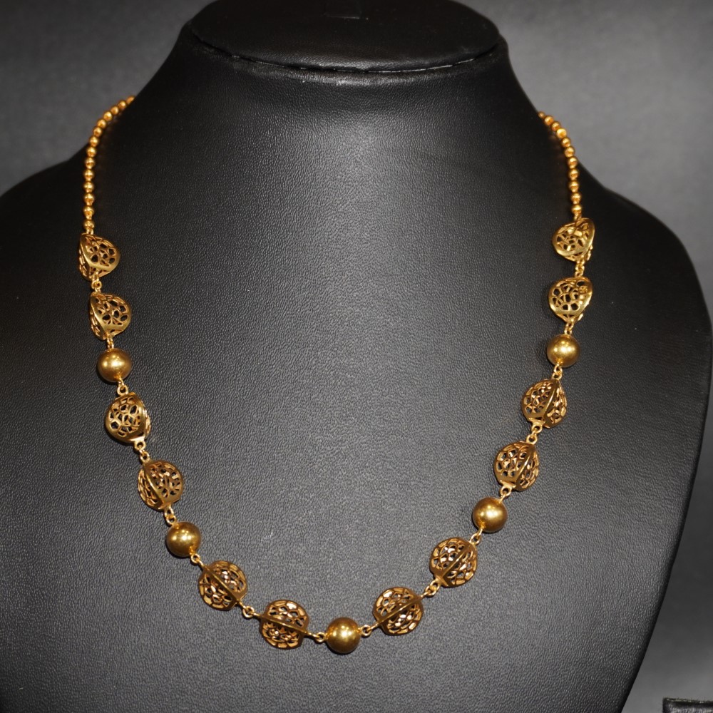 916 Gold Simple Necklace 1008R1