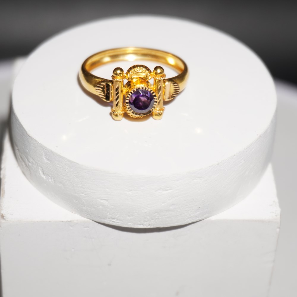 22k Gold Attractive Floral Rings 211R56