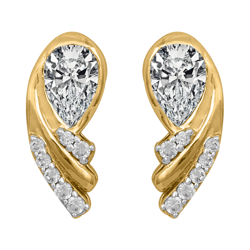 Diamond Gold Dazzling Earrings MDER157