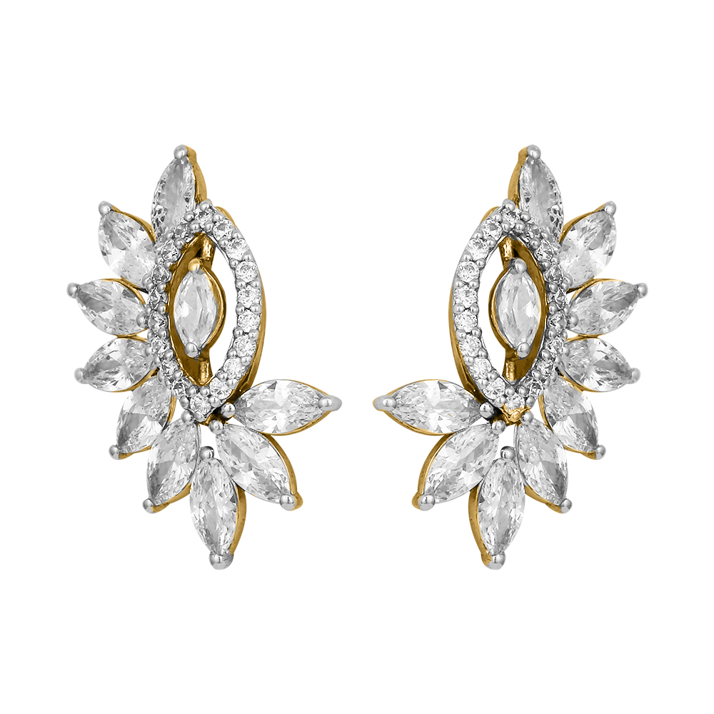 Diamond Gold Shining Earrings MDER143