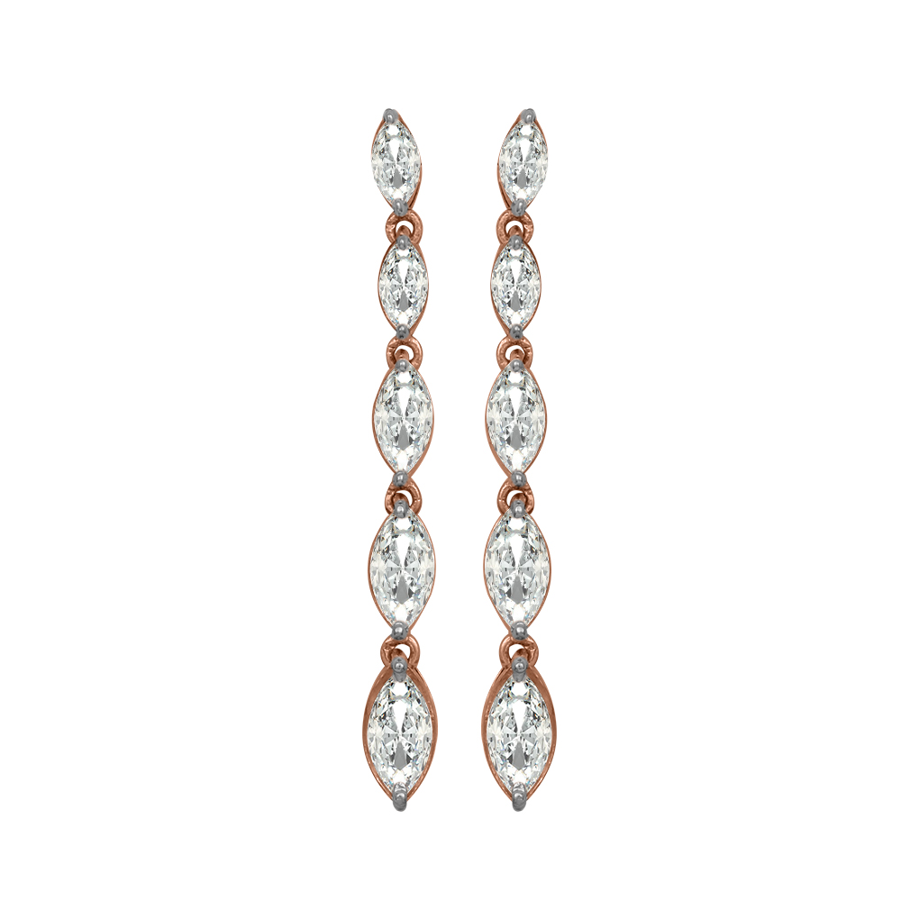 Diamond Gold Simple Earrings MDER139