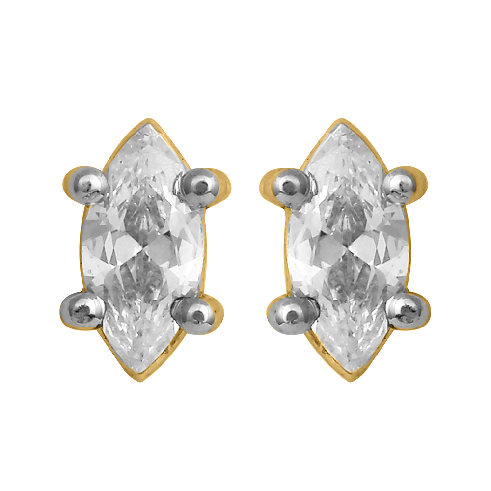 Diamond Gold Floral Earrings MDER136