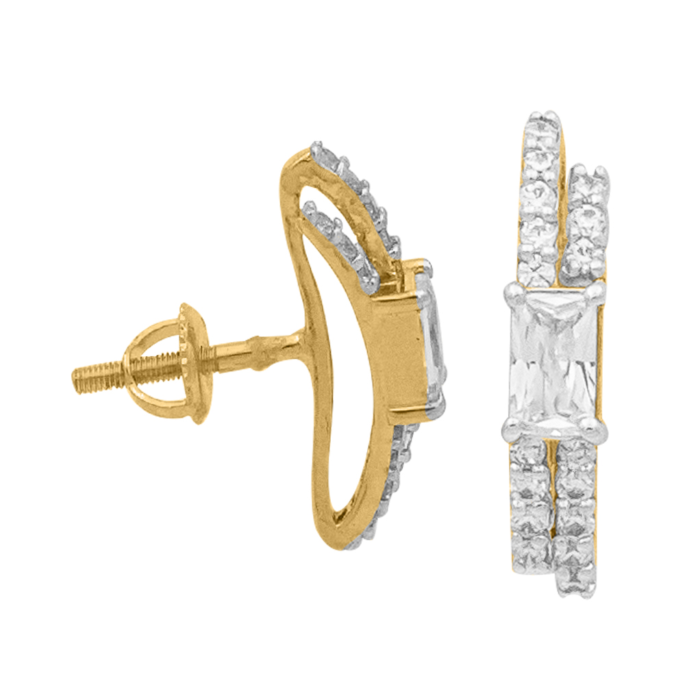 Diamond Gold Sparkling Earrings MDER130