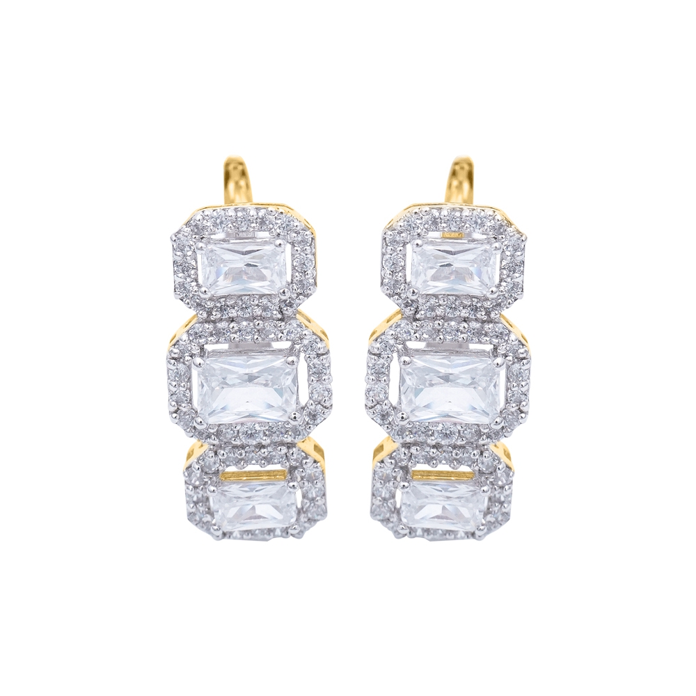 Diamond Gold Unique Earrings MDER127