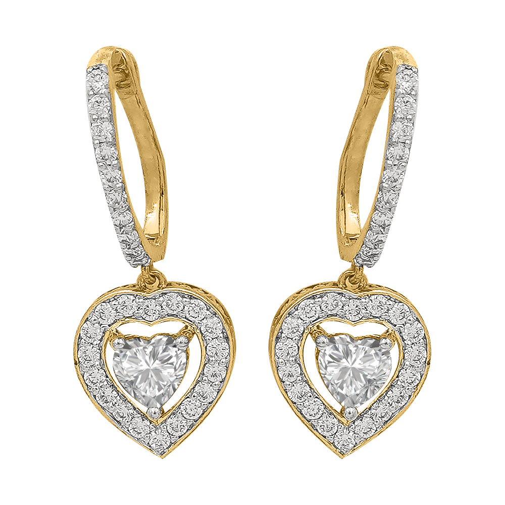 Diamond Gold Unique Earrings MDER111