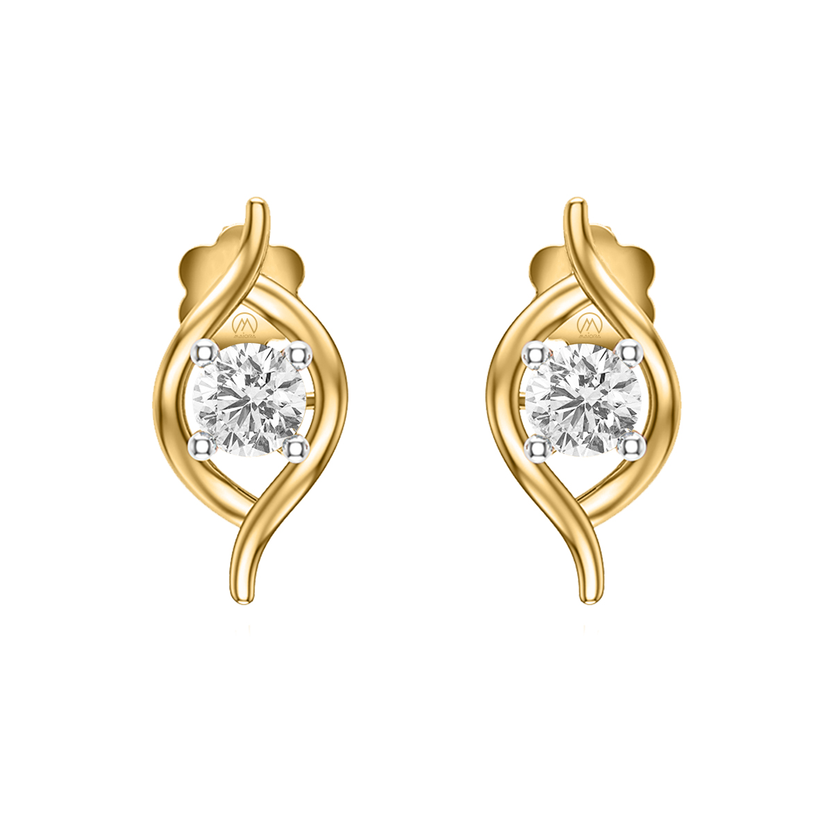 Diamond Stylish 14K Gold Earrings MDER29