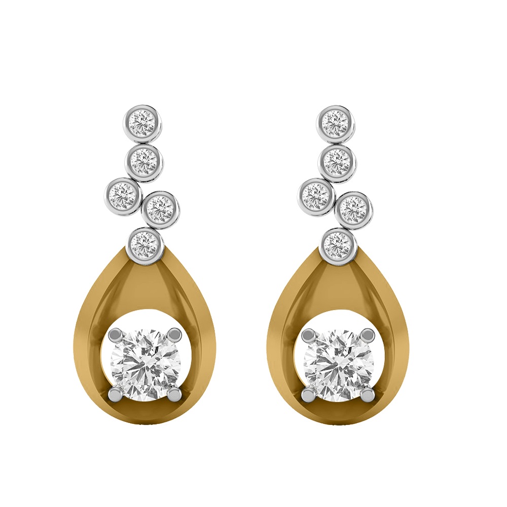 Diamond Delicate 14K Gold Earrings MDER17