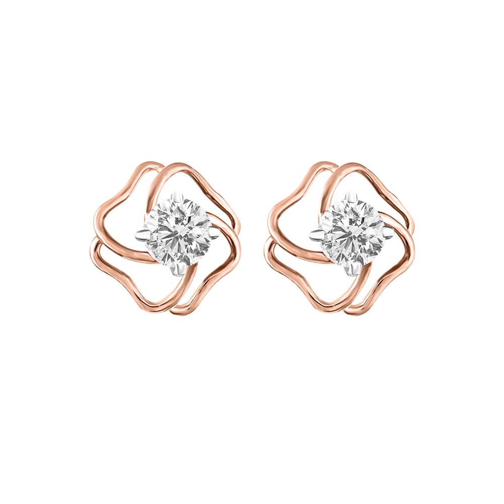Diamond Daily Wear 14K Gold Earrings MDER11
