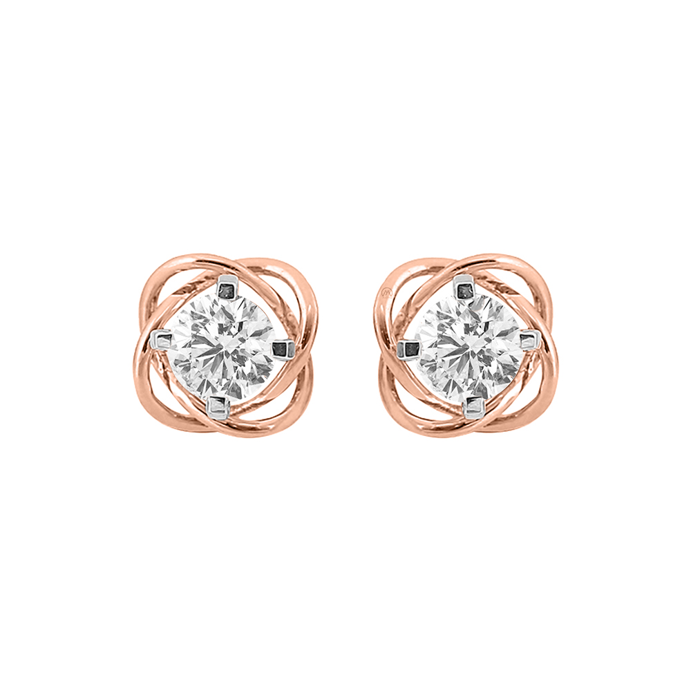 Diamond Modern 14K Gold Earrings MDER4