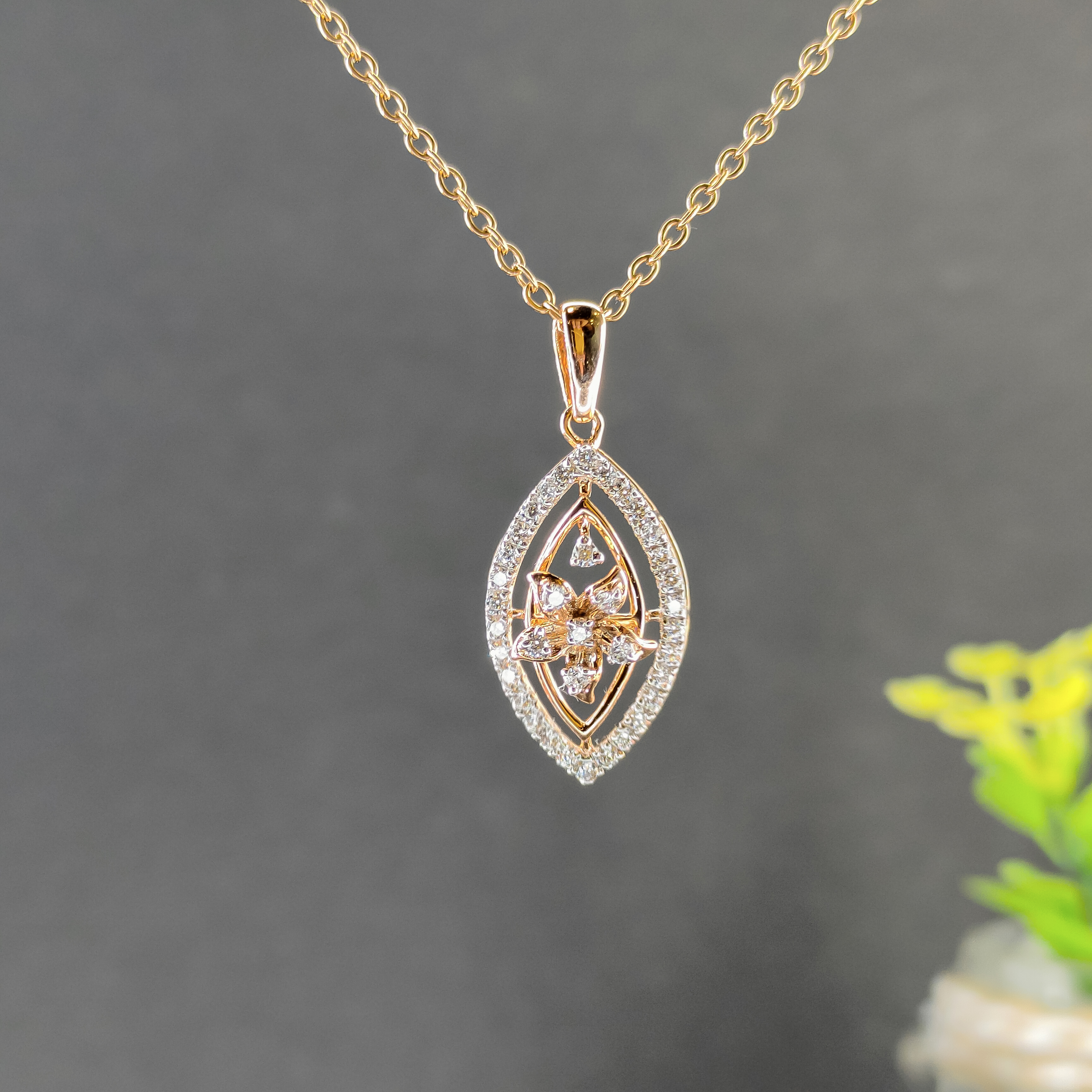 Diamond Gold Trending Pendants MDP61