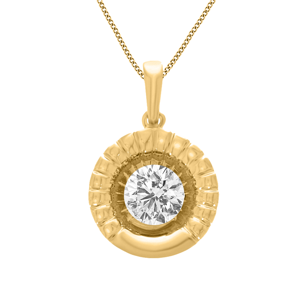 14k Diamond Cocktail Gold Pendants MDP45