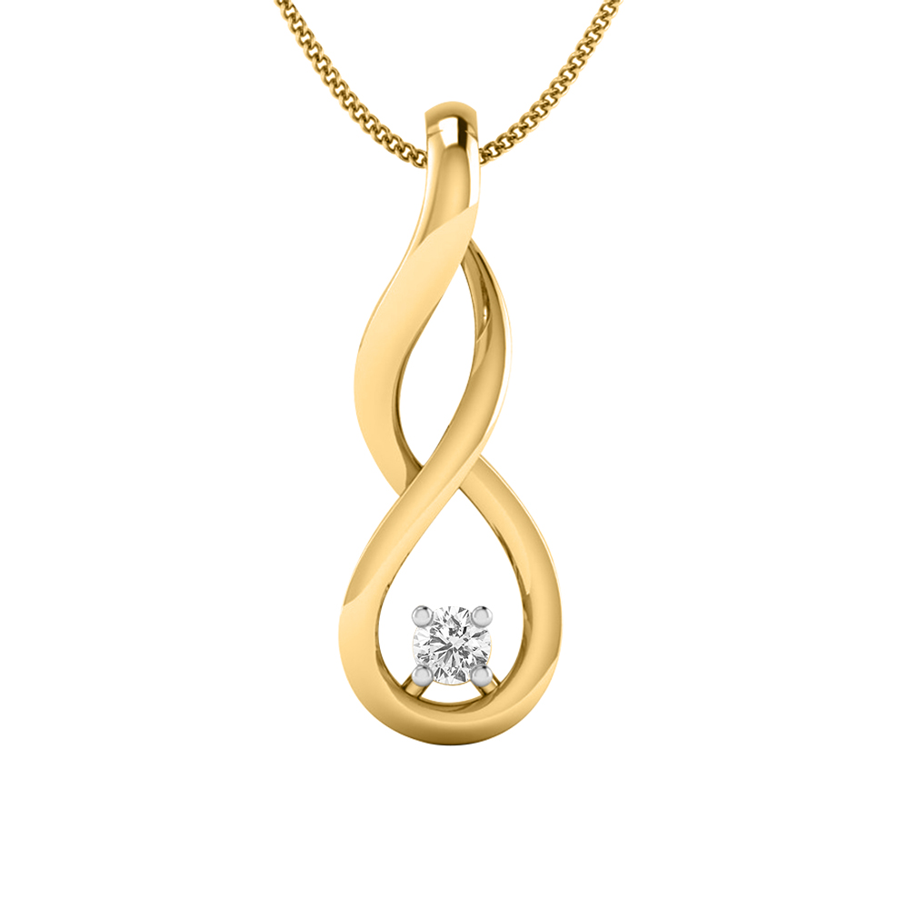 14k Diamond Glam Gold Pendants MDP44