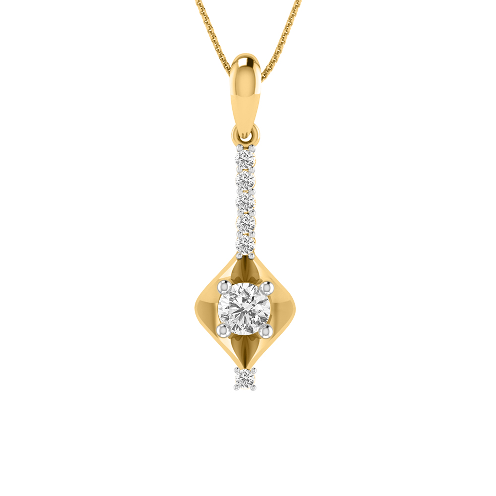 14k Diamond Flair Gold Pendants MDP40