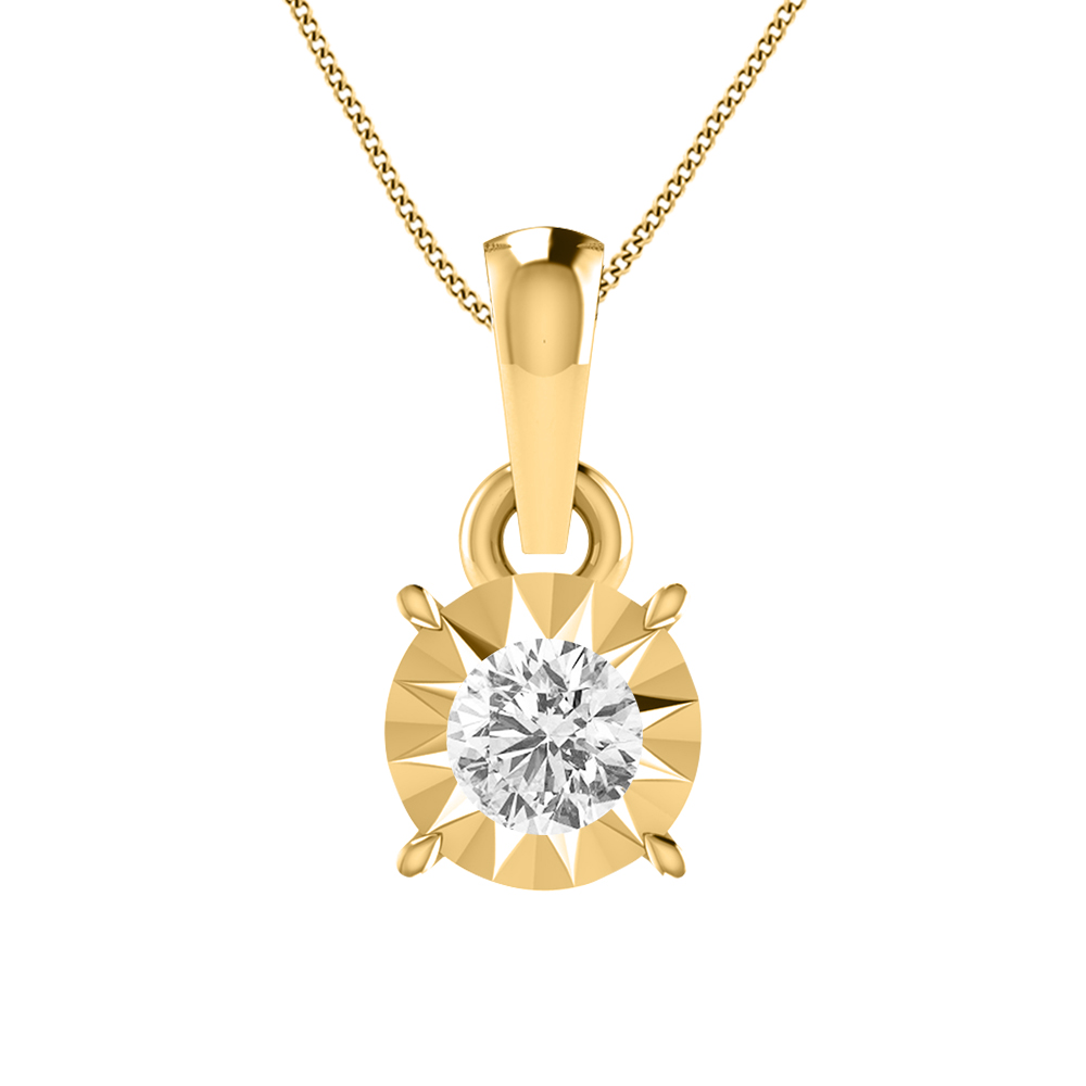 14k Diamond Shining Gold Pendants MDP39