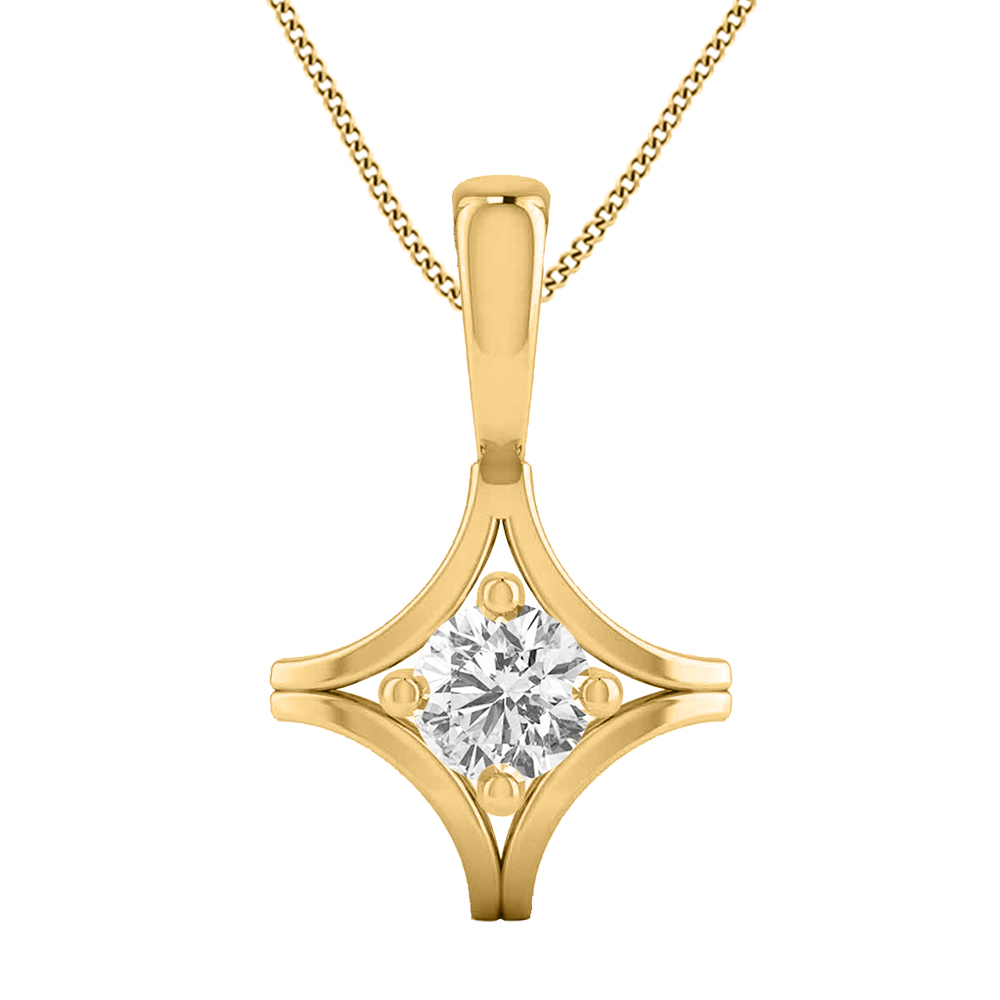 14k Diamond Simple Gold Pendants MDP33